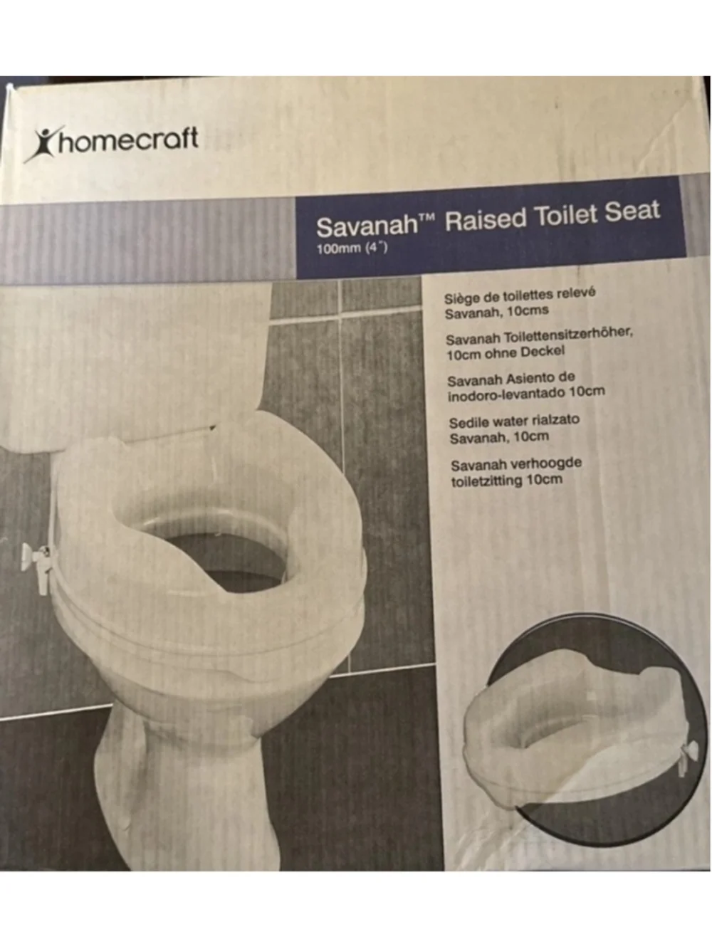 Toilet Seat Homecraft Savannah raised toilet seat 2 inch with lid